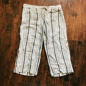 Striped linen pants
